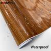Wood Grain Modern Wallpaper PVC Vinyl Wrap Foil Kitchen Cabinet Waterproof Adhesive Sticker Furniture Foils Bedroom Decorations