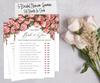 Inkdotpot Floral Theme Bachelorette Party Games Set Bundle of 5 (Activities for 50 Guest) Fun Bridal Shower Games Set