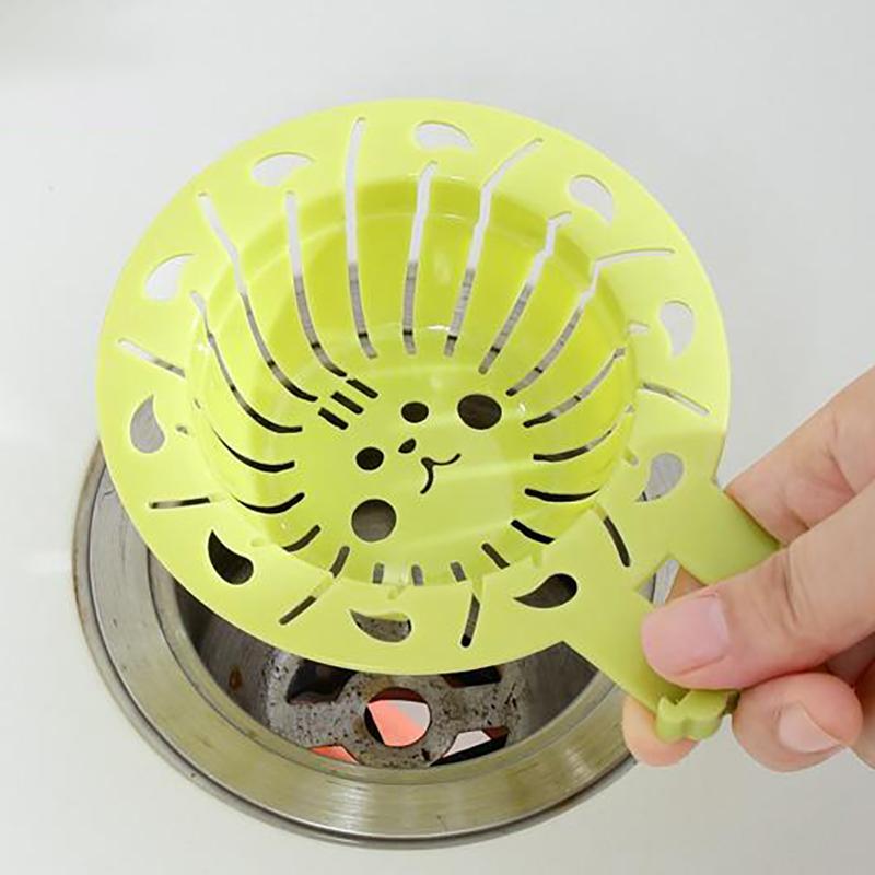 Kitchen Sink Filter Basket Leftover Food Residue Filter Sewage Blockage Prevention Anti Dirty Hand Adjustable Drain Basket