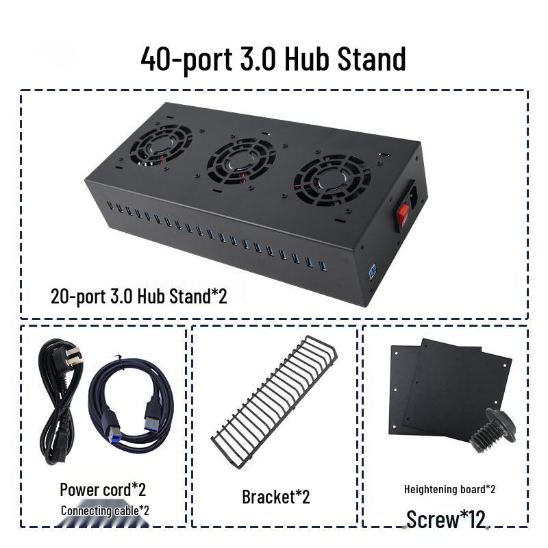 Industrial USB 3.0 Multi-Port Docking Station for Mobile & Desktop Charging