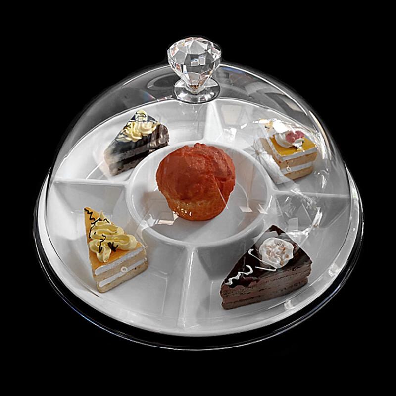 

Acrylic Round Fruit/Snack Display Platter with Lid