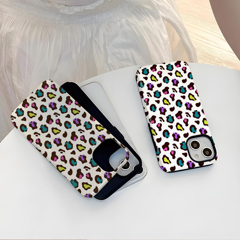 Selection Color Leopard Print Mobile Phone Protective Case Iphone15 Anti-drop Hard Case Apple 17promax Magnetic Case