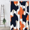 Fluid Abstract Shower Curtain 1Pc With 12 Hooks For Bathroom Home Decor Polyester 2D Flat Print 70.8X70.8 Inch