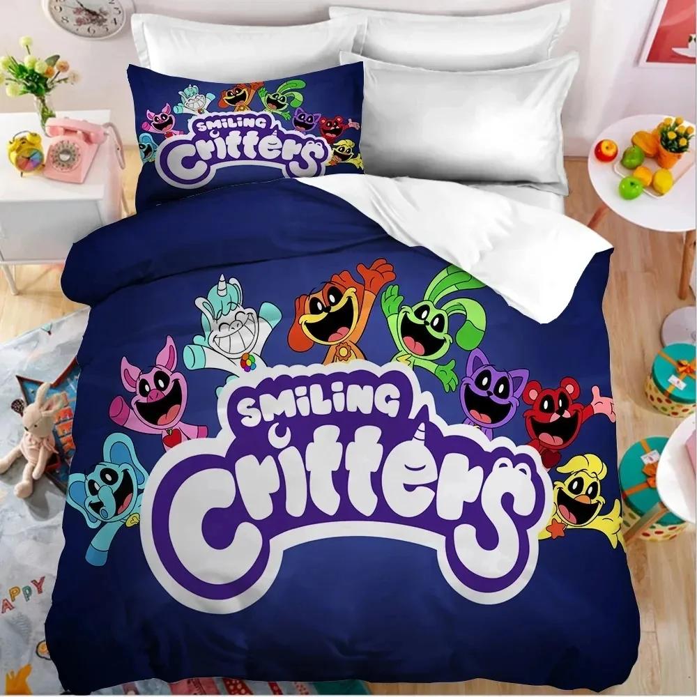 Smilings Critters Comfortable Duvet Quilt Cover Pillowcase Bedding Set Children Bedroom Decoration Home Textile