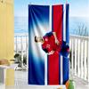 Dynamic Soccer Artwork Beach Towel Quick-Dry Soft Microfiber Comfortable Lightweight