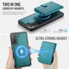 For Samsung Galaxy S21+ 5G Case JEEHOOD J09 RFID Blocking Card Holder Leather Back Phone Cover Magnetic Case