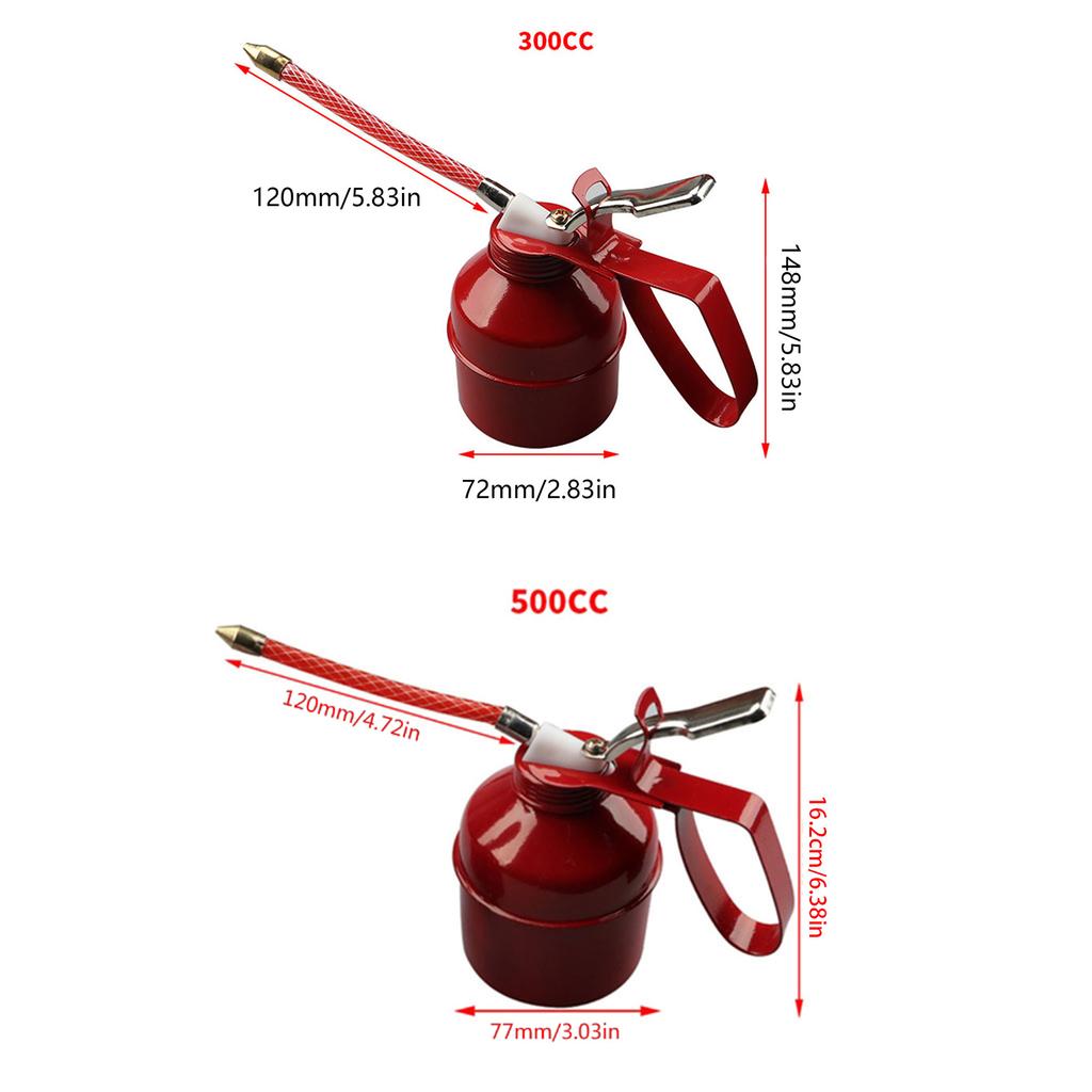 Pistols Oiler Can with Spout Oil Pot Injector for Car Bike Machine with Hose