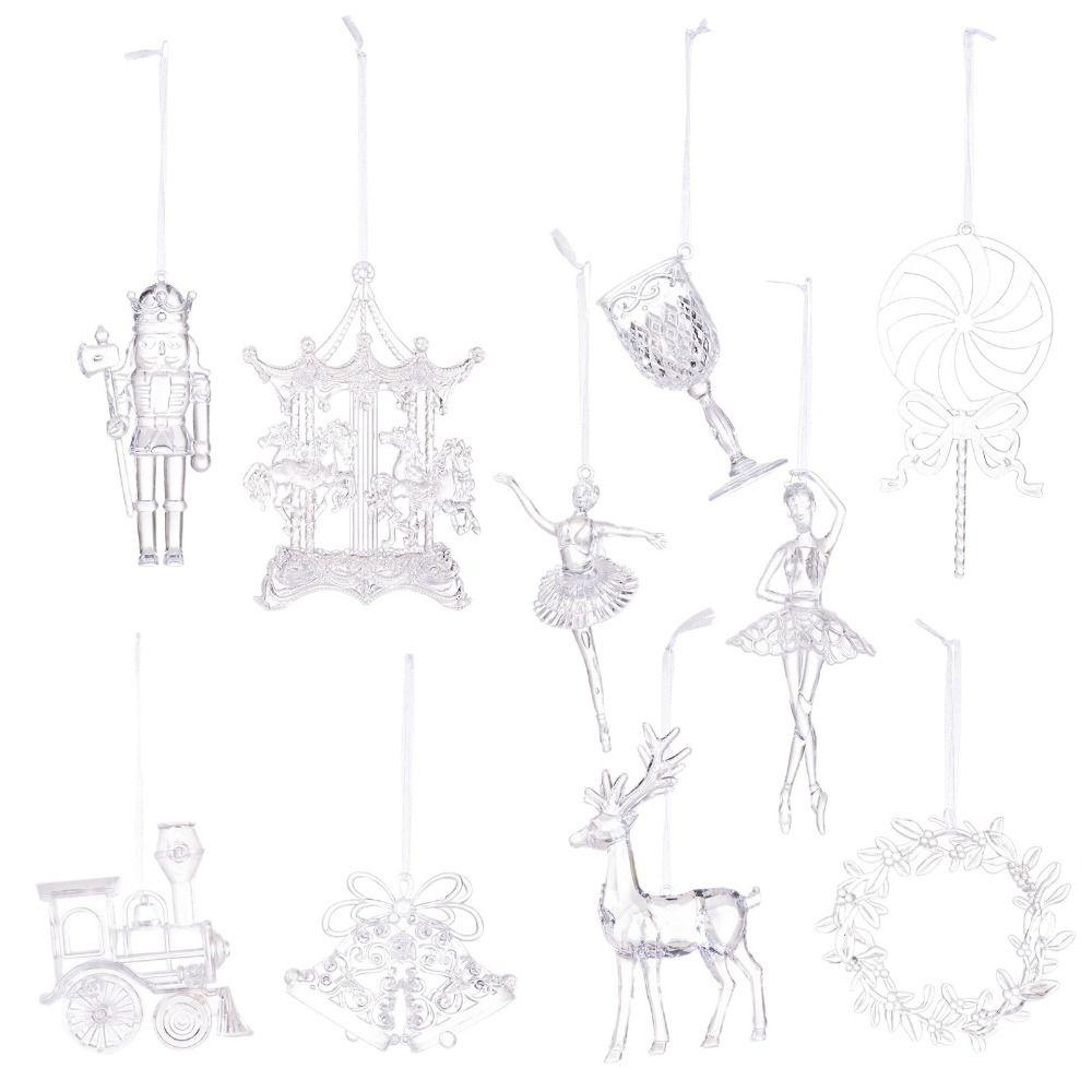 Carousel Acrylic Christmas Tree Ornaments DIY Ballet Girl Pendants  New Year
