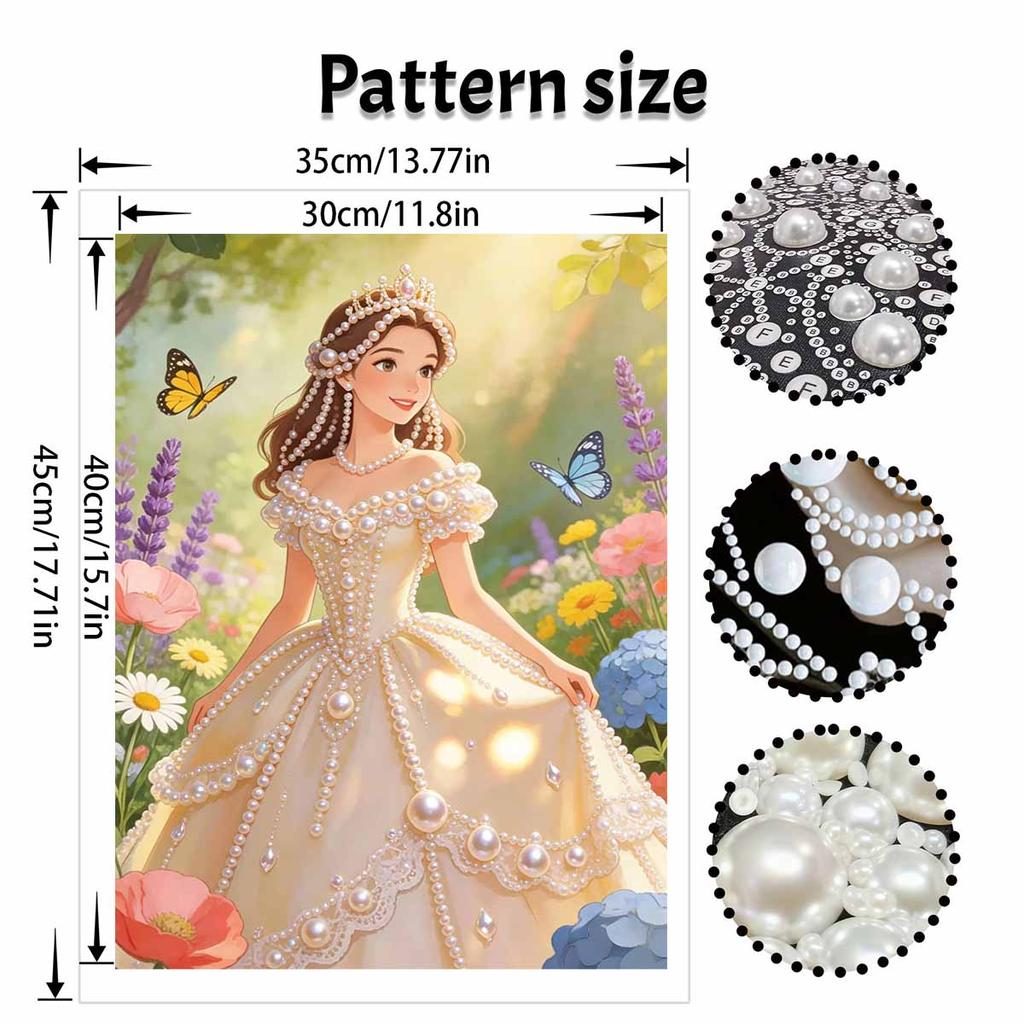 Disney pearl painting handmade diy pearl art painting elegant princess simple living room hanging painting decoration