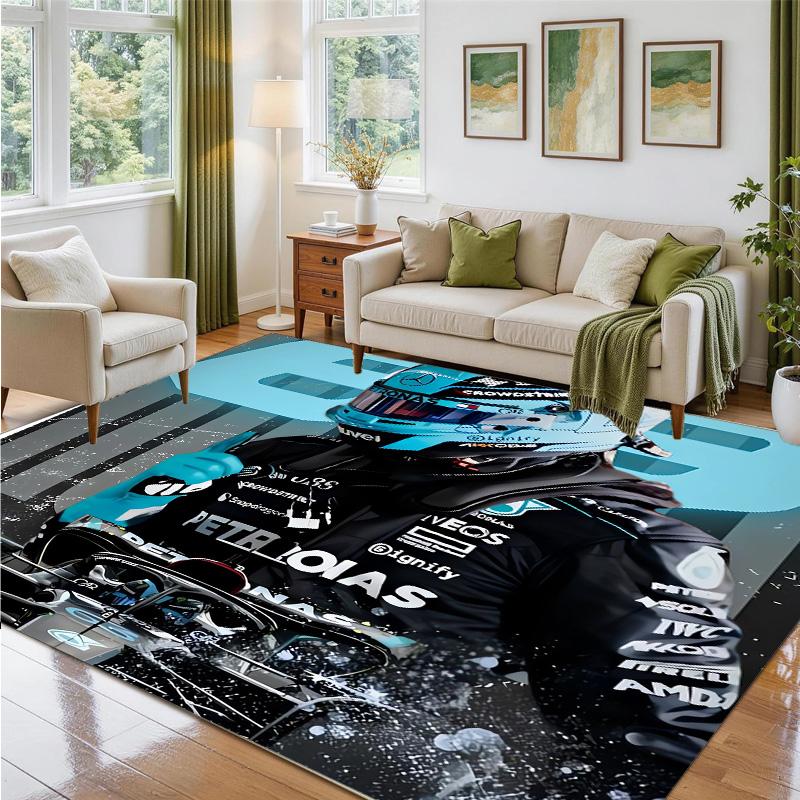 George Russell Design Crystal Velvet Rug Soft Decorative Mat for Bedroom Entrance