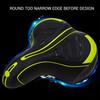 Black and Green Bike Seat PU Leather Bike Saddle Durable Bike Seat Cushion  Exercise Bike