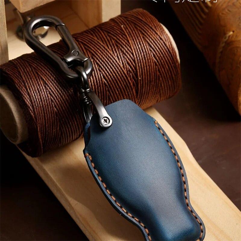 Leather Car Remote Key Case Cover  for Mercedes Benz A C E S G Class W204 W205 W212 W176 X167 W463 GLC CLA GLK GL Protector Fob