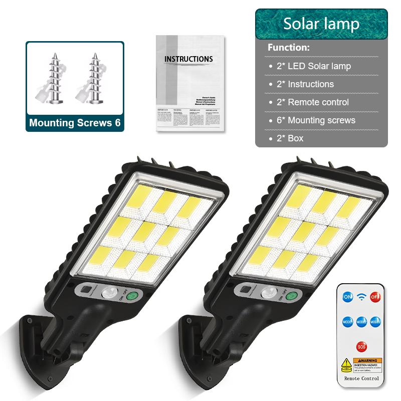 Super Bright 3 Modes Solar Lighting for Garden Garage Security Lighting 600000LM Remote Control Solar Sensor Street Lamp Outdoor