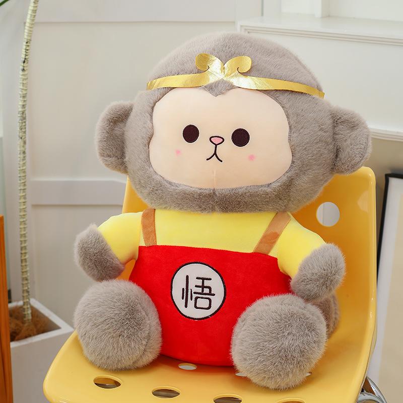 

Wukong Myth Black Plush Toy Cartoon Doll Game Peripheral Kids Gift Decoration серый