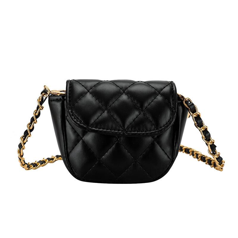 Trendy Mini Crossbody Bag For Kids With Chic Embroidery And Modern Fashion Appeal чёрный