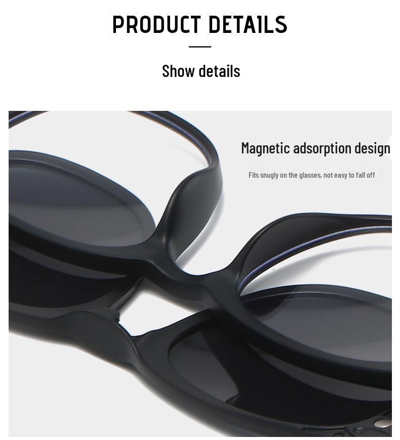 2346 Retro Magnetic Clip-on Polarized Sunglasses Set for Men & Women - In Stock