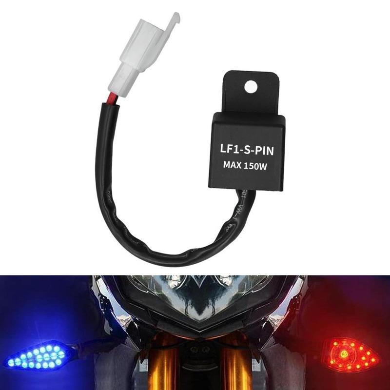 Motorcycle Motor Turn Signal Bulb for Honda Kawasaki Suzuki Hyper Flash 150W 12A 2Pin Electronic LED Flash Relay 2025 New