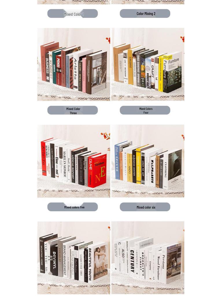Luxury Decorative Fake Books: English Book Models for Photography and Home Decor