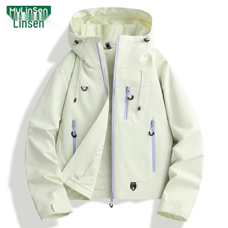 MULINSEN Women s Outdoor Color-Block Waterproof Jacket M