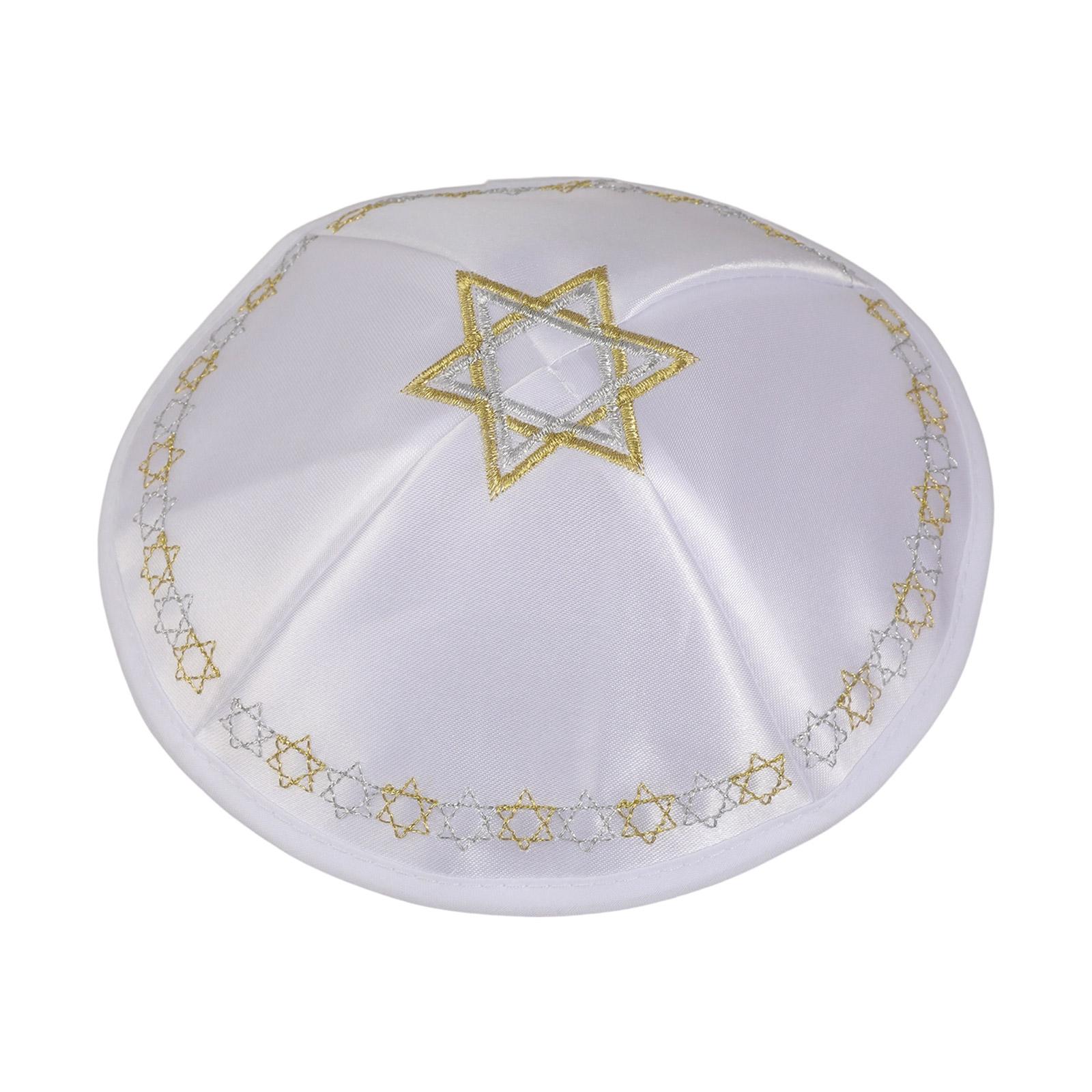 

Вышивка Еврейская Кипа Полиэстер Шапка-Череп Традиционная Кипа Для Мужчин Религиозные Церемонии И Ежедневное Использование золотой