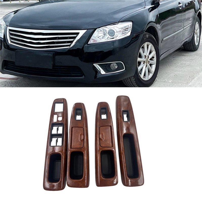 Upper Panel Trim Car Window Regulator Panel Glass Lift Switch Cover 4Pcs/Set For Toyota Camry 2001-2006 Door Armrest