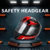 Full Face Motorcycle Helmet Dual Visor with Removable Winter Neck Scarf and Dust Bag