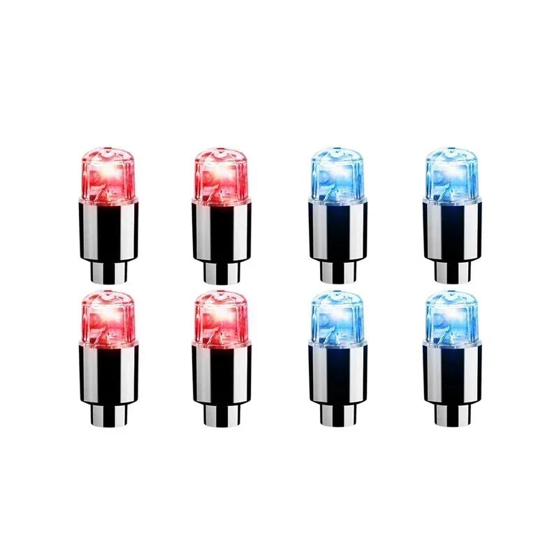 2pcs LED Tire Valve Stem Caps Neon Light Waterproof Wheel Spoke Lights LED Tire Lamp for Motorcycle Bicycle Car Accessories
