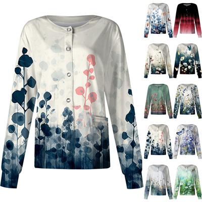 Kadın Uzun Kollu Desen Cep Çalışma Stand-up Yaka Tek göğüslü Koruyucu Tulum Hırka Ceket Üst