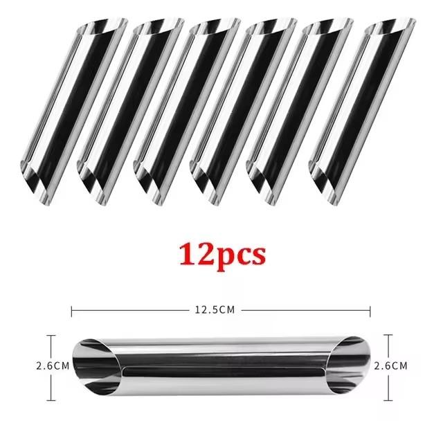 304 Stainless Steel Pastry Baki Cannoli Forms Food Grade Cream Horn Mould Cake Horn Mold Cannoli Tubes shells Pastry Baking Mold