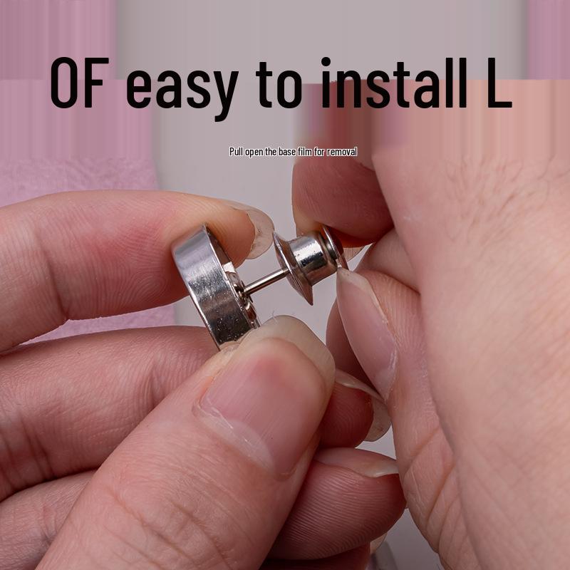 Set Cataramă Magnetică pentru Perdele în Formă de Inimă – Butoane Metalice Detașabile, Blocante de Lumină