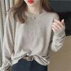 Women's Stylish Cashmere Sweater: Round Neck, Thin, Ideal for Spring & Autumn, 2025 Collection, Versatile Inner or Outer Wear.