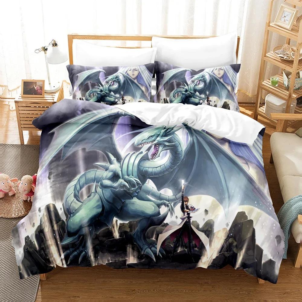 Yu Gi Oh 3D Bedding Set Duvet Cover With Pillowcase Twin Full Queen King Size Soft Comfortable Bed Linen