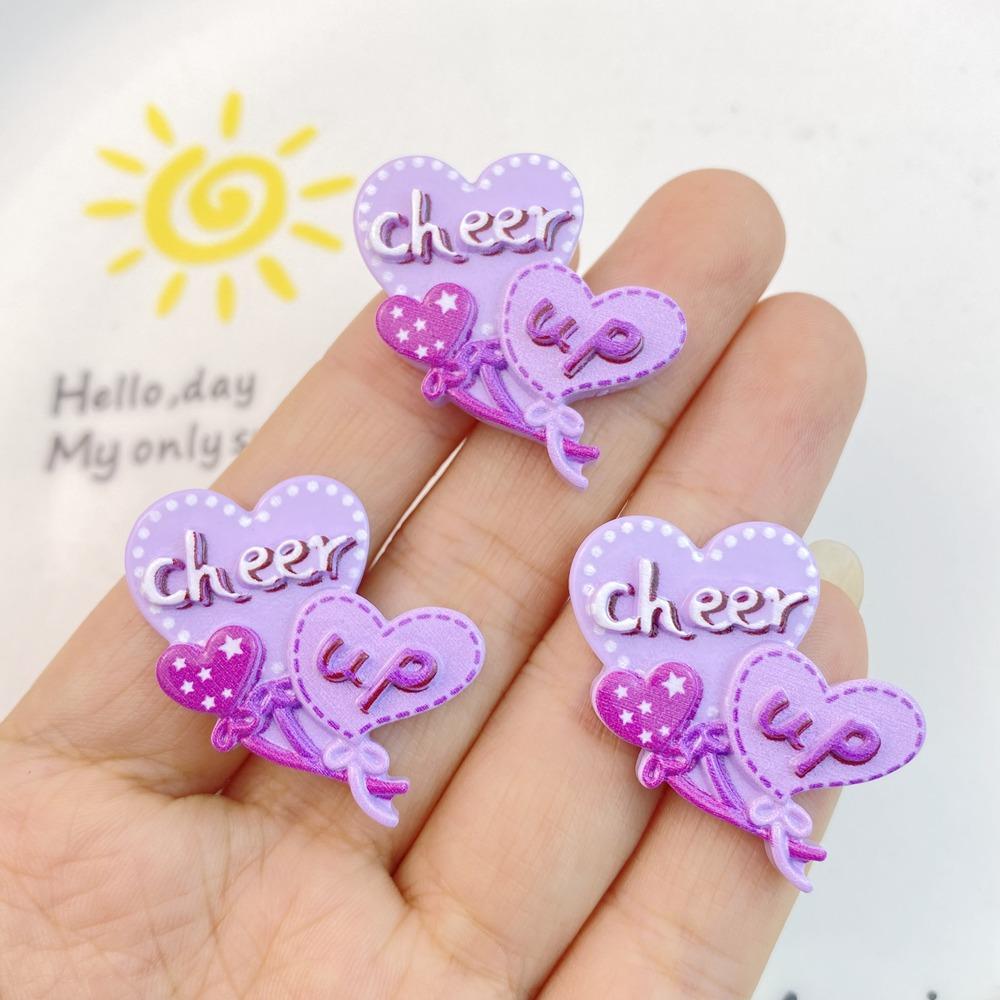 10Pcs New Cute Cartoon Heart Shaped, Cloud Shaped, Envelope Sign Flat Back Ornament Jewelry Bows Accessories