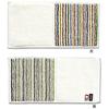 bPr BEAMS Tanaka Sangyo Imabari Towel Handkerchief Striped Gold Pearl Half 06 White Multicolor Rain ( 3)