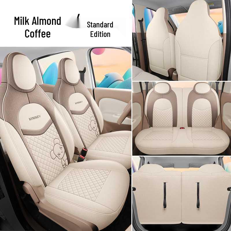 Fourth Gen Wuling Hongguang MiniEV Macaron Linen Seat Covers - Seasonal Cushions 25th Gen Wuling MINI 4-Door
