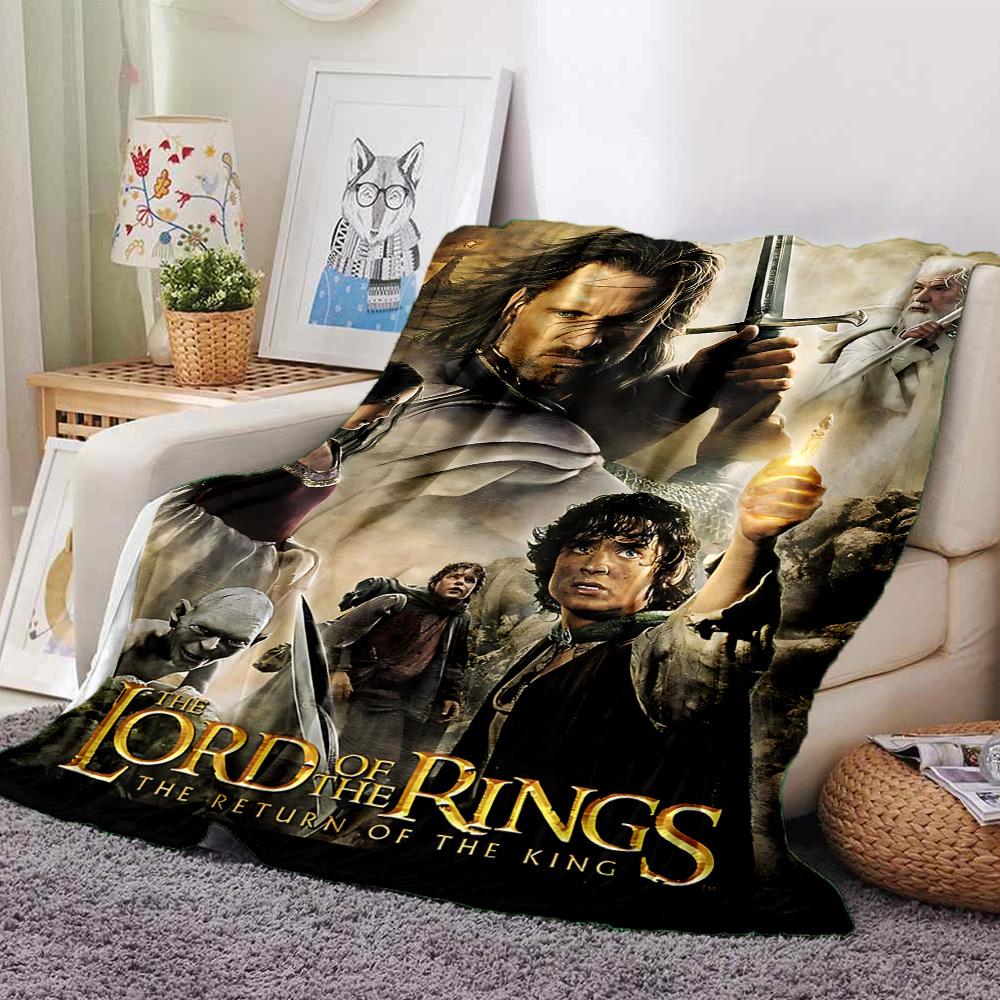 1pc Lord of the Rings Return of the King Flannel Blanket Soft Warm Throw for Home, Office, Travel, All-Season Cozy Bedding GiftL1215 80cmx120cm(31inx47in)