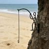 Creative Fisherman Wall Hook Metal Plant Hanger For Indoor Outdoor Decoration Iron Construction Planter Holder
