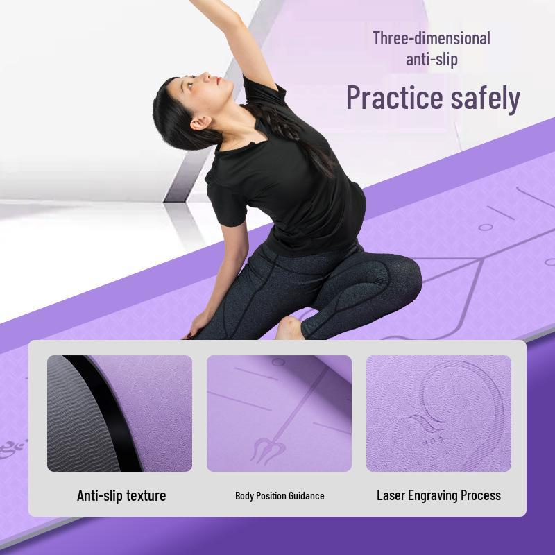 2024 Professional Non-Slip Yoga Mat: Thick, Soundproof, Extended Length for Fitness and Silent Jump Rope Exercises