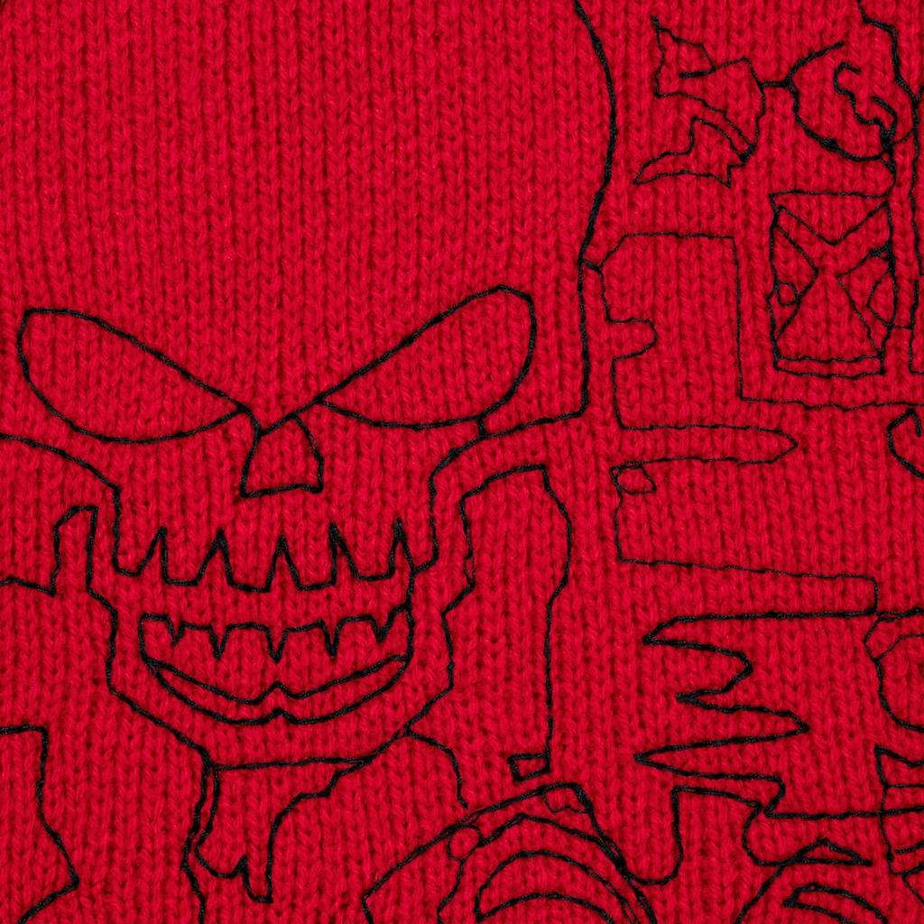 Supreme Collage Embroidered Sweater Red