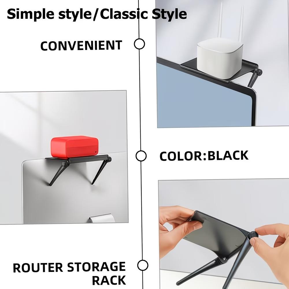 1PC Adjustable TV Screen Top Storage Shelf Computer Monitor Screen Top Storage Rack TV Media Box Router Shelf Rack Home Organize