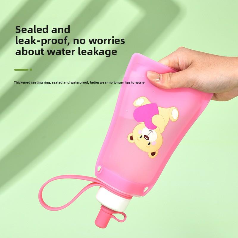 Children's Food Grade Folding Outdoor Student Sports Anti-choke Portable Water Cup