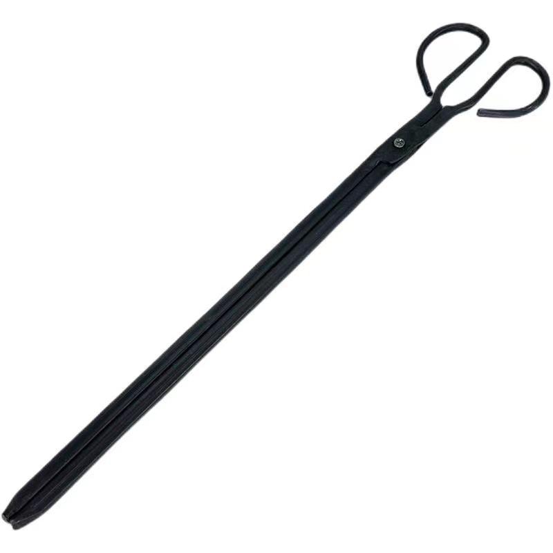 Handmade Long Steel Fire Tongs: Thick, Old-Fashioned Design for Sanitation & Cleaning