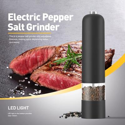 Outil de cuisine électrique de broyeur d'herbe de poivre de sel avec des outils de meulage de lumière LED moulins alimentaires de cannelle moulin d'assaisonnement permettant de gagner du temps