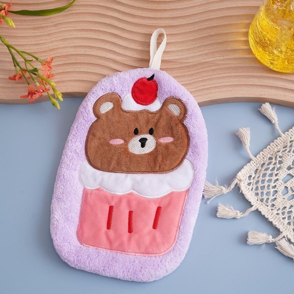 Thickened Toilet Handkerchief Water-absorbing Washcloth Cute Bathroom Kerchief  Household