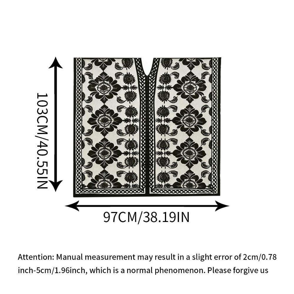 Vintage Lace Mesh Sunscreen Beach Cover Up Plus Size Casual Bohemian Shawl Floral Transparent Swimsuit Cover Up Women