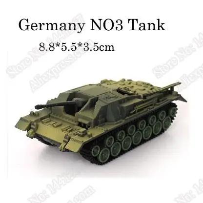 1/72 4D Plastic Assemble Tank Kits World War II Model Puzzle Assembling Military Sand Table Toys For Children