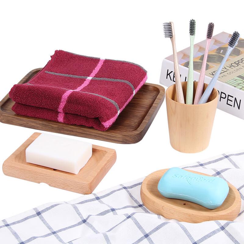 Draining Wood Soap Dish - 2 Pack