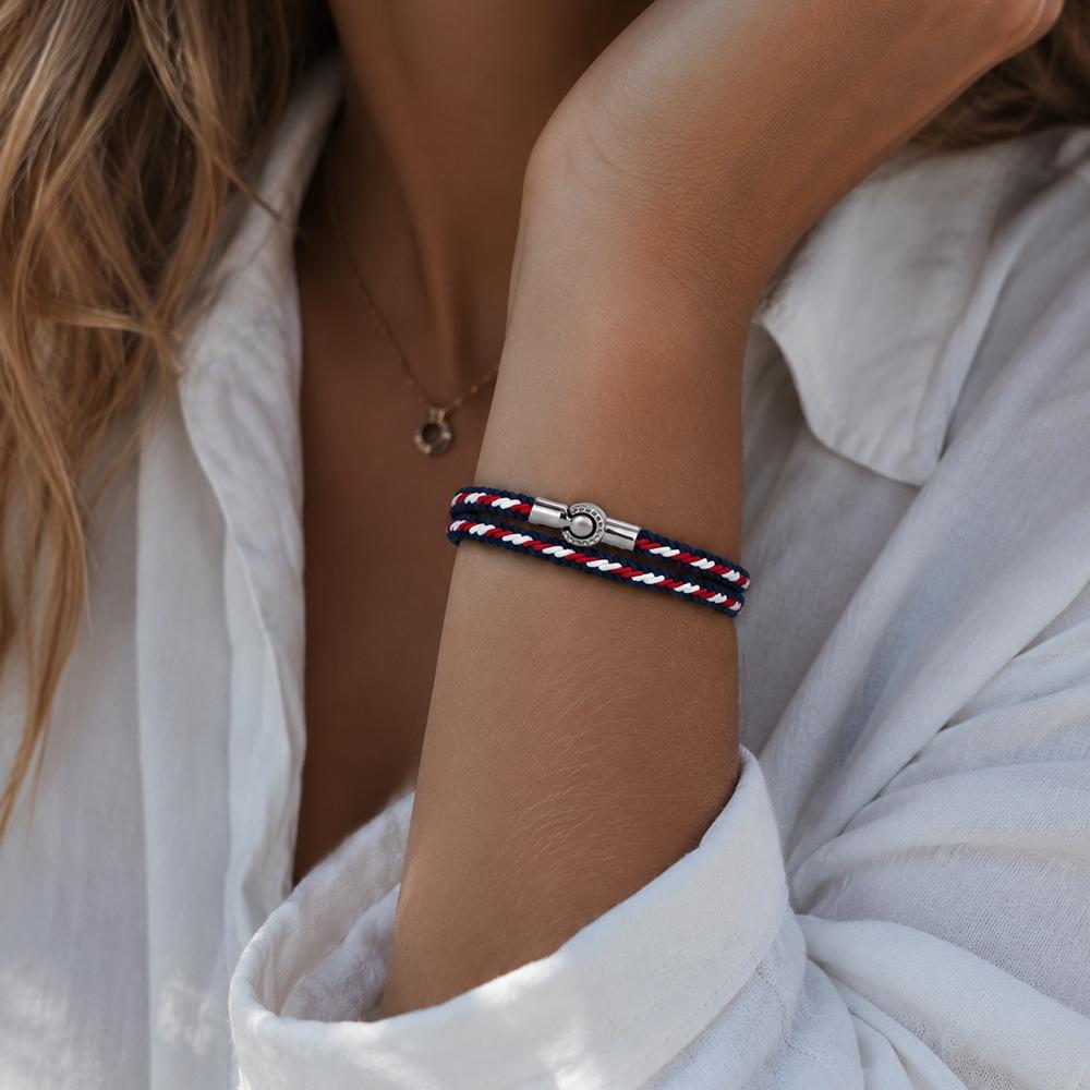 Minimalist Elegant Double Layer Ethnic Fabric Braided Bracelet Unisex Fashion Wrist Jewelry Gift For Men Women Handmade Bangle
