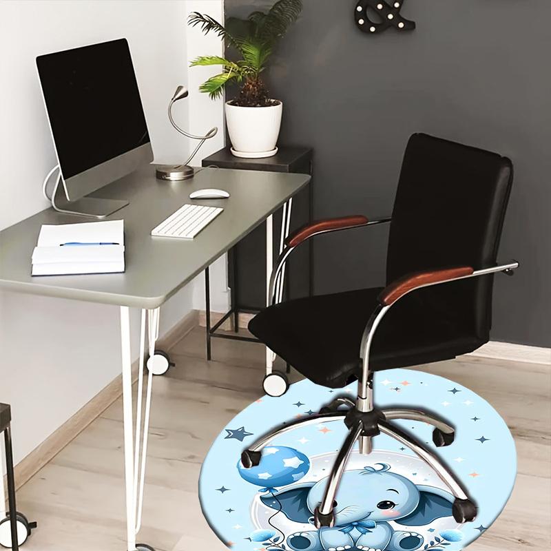 

1pc Elephant Balloon Stars Cute Round carpet, Perfect for Decorating Chairs, Living Rooms, Or Bedrooms, for Living Room.124 80cm by 80cm