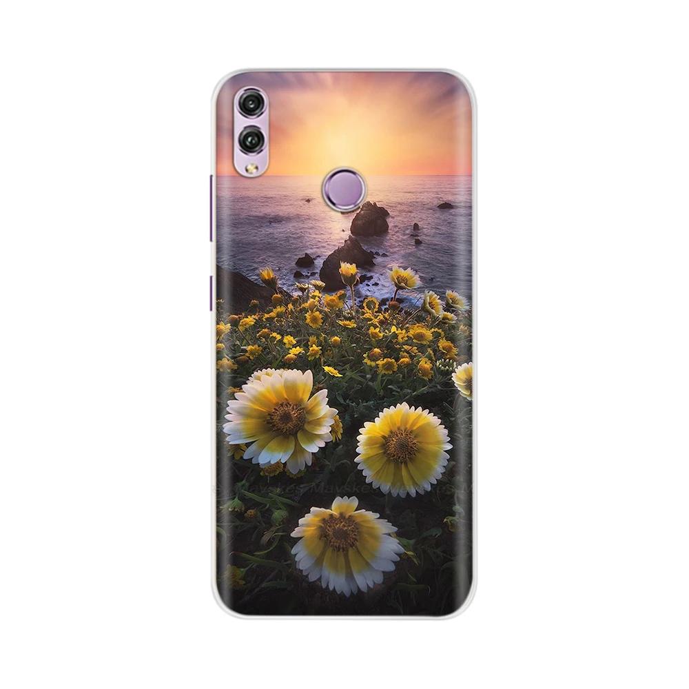 Für Honor 8X Hülle Mode Klare Bunte Weiche Handy-Rückabdeckung Für Huawei Honor 8X Silikon Funda Stoßfänger Schalen für Honor 8X